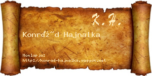 Konrád Hajnalka névjegykártya